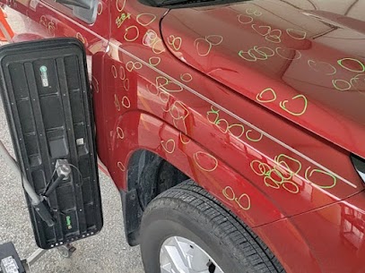 Discount Dents hail damage and paintless dent repair illustration