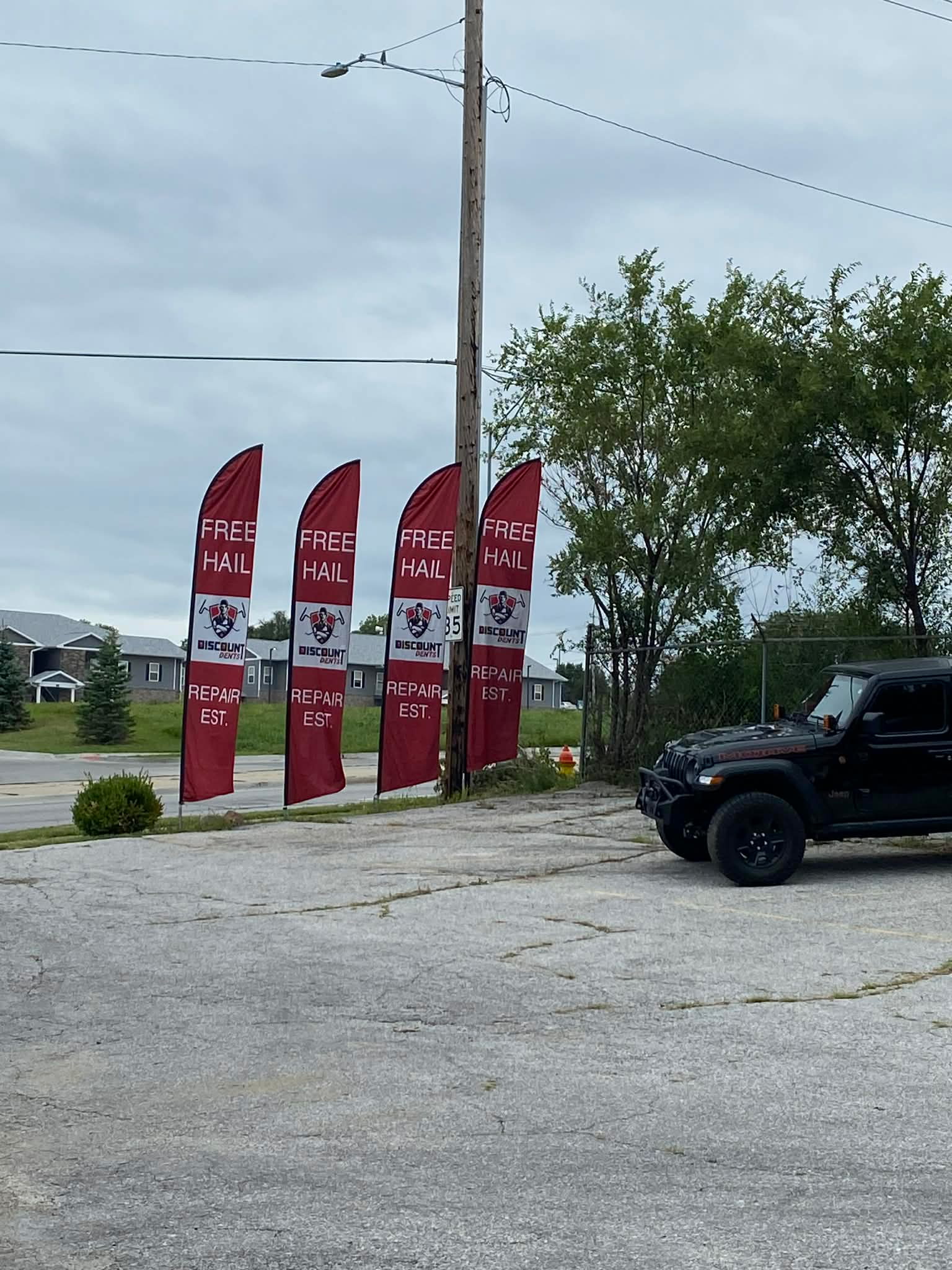 Hail damage and paintless dent repair illustration